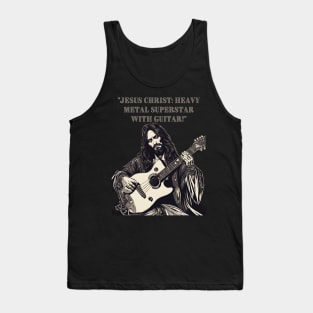 JESUS MEME - Jesus Christ Heavy Metal Guitar Art Tank Top